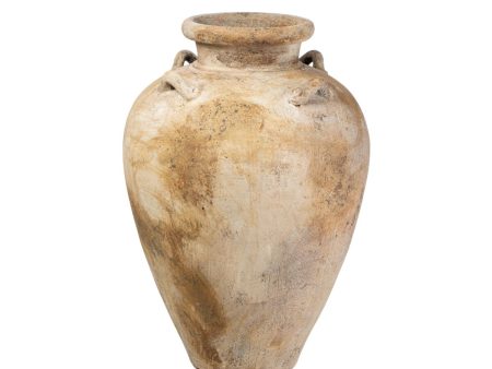 Vase Romimex Brown Beige Terracotta 55 x 80 x 55 cm With handles For Cheap