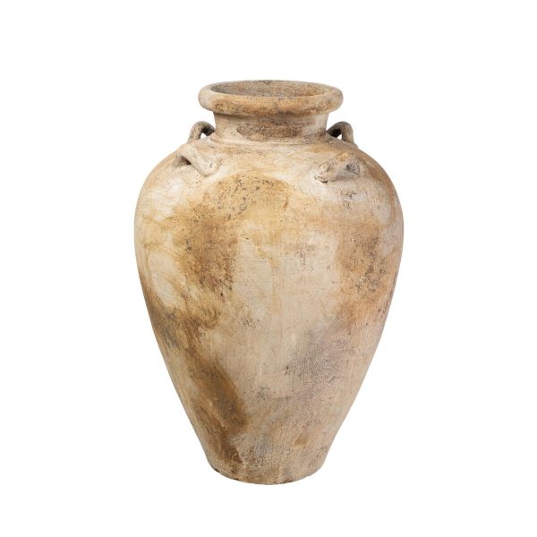 Vase Romimex Brown Beige Terracotta 55 x 80 x 55 cm With handles For Cheap