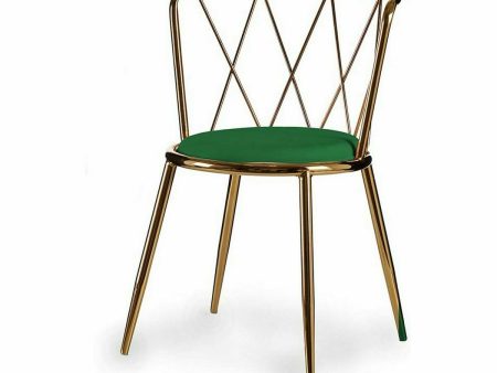 Chair Rhombus Green Golden 50,5 x 73 x 51 cm (2 Units) Online Hot Sale