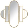 Wall mirror Alexandra House Living Golden Geometric For Cheap