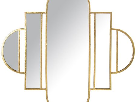 Wall mirror Alexandra House Living Golden Geometric For Cheap