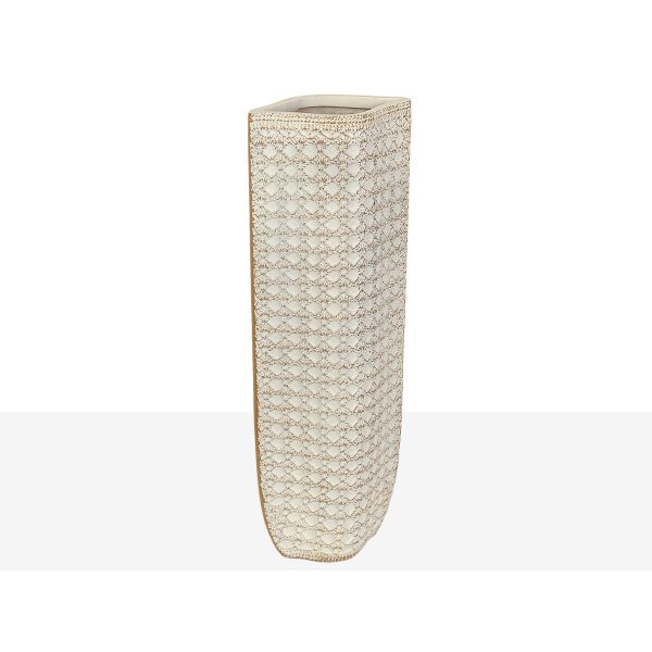 Vase Romimex Cream Resin 20 x 59 x 13 cm Online