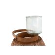 Candleholder Home ESPRIT Brown Natural Wood Crystal 38 x 38 x 56 cm on Sale