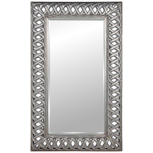 Wall mirror Alexandra House Living Silver 92 x 7 x 152 cm Rectangular Supply