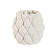 Vase Home ESPRIT White Ceramic Stoneware Modern 15 x 15 x 15 cm Online