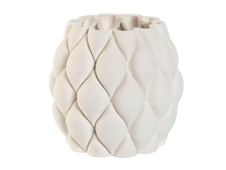 Vase Home ESPRIT White Ceramic Stoneware Modern 15 x 15 x 15 cm Online