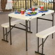 Folding Table Lifetime Cream 106,5 x 73,5 x 61 cm Steel Plastic For Sale