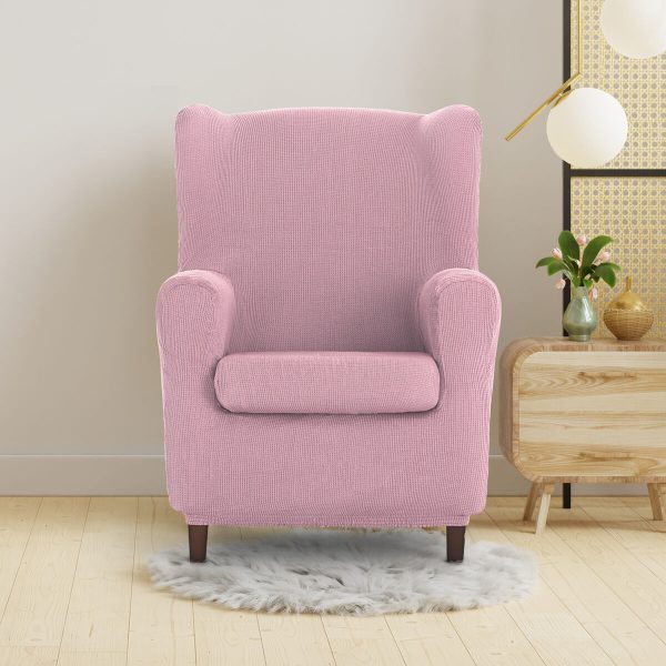 Wingback chair cover Eysa ULISES Pink 80 x 100 x 90 cm Discount