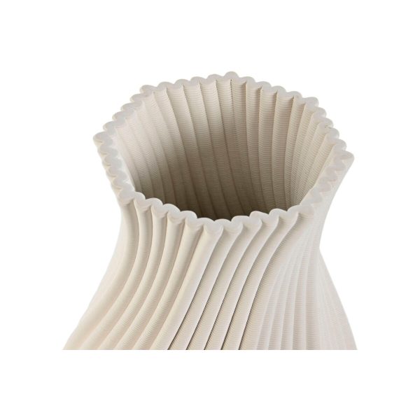 Vase Home ESPRIT White Stoneware Modern 16 x 16 x 40 cm Online Sale