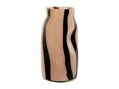 Vase Home ESPRIT Black Cream Crystal Modern 15 x 15 x 29,2 cm For Sale