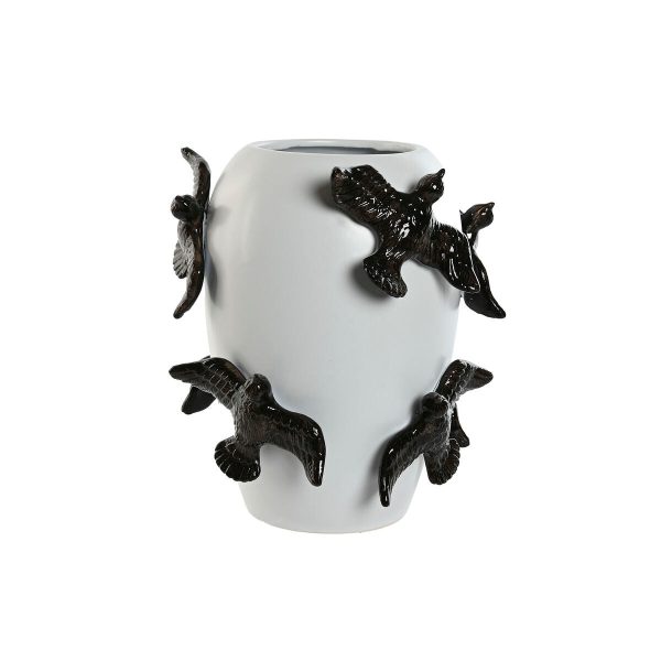 Vase Home ESPRIT White Black Stoneware Modern 27 X 27 X 29,5 cm Hot on Sale