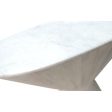 Console Romimex White Golden 122 x 75 x 39 cm Cone-shaped For Sale