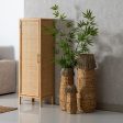 Vase Natural 12 x 12 x 40 cm Natural Fibre on Sale