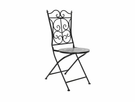 Garden chair DKD Home Decor Black Ceramic Multicolour Ironwork (39 x 50 x 93 cm) Cheap