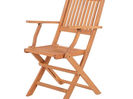 Garden chair Kate 51 x 60 x 90 cm Natural Acacia on Sale