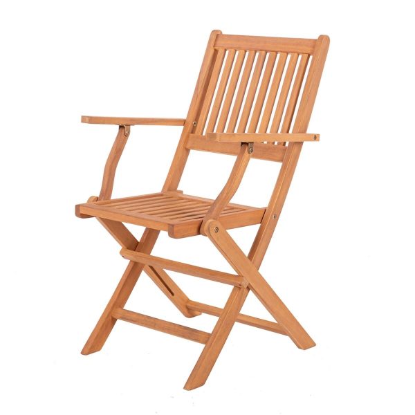 Garden chair Kate 51 x 60 x 90 cm Natural Acacia on Sale