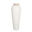 Vase Alexandra House Living White Terracotta 33 x 82 x 33 cm Discount