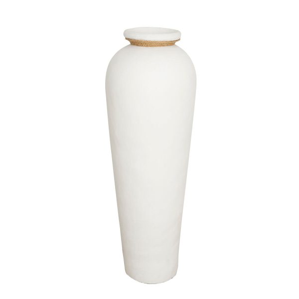 Vase Alexandra House Living White Terracotta 33 x 82 x 33 cm Discount