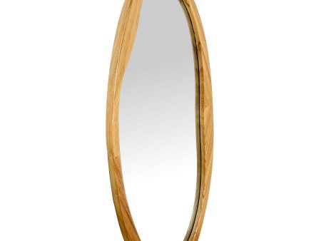 Wall mirror Alexandra House Living Natural 45 x 2,5 x 90 cm Abstract Discount