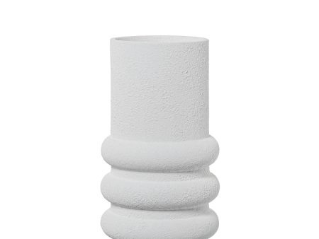 Vase Alexandra House Living White Ceramic 16 x 30 cm Sale