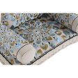 Garden sofa DKD Home Decor Blue Beige 90 x 55 x 18 cm For Cheap