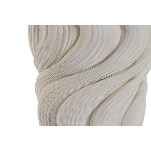 Vase Home ESPRIT White Stoneware Modern 14 x 14 x 19 cm on Sale