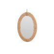 Wall mirror Romimex Natural 4 x 82 x 43 cm Oval Sale