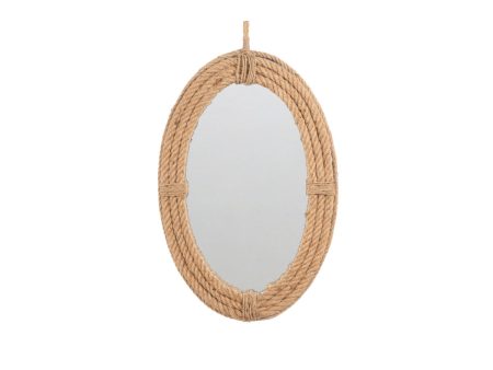 Wall mirror Romimex Natural 4 x 82 x 43 cm Oval Sale