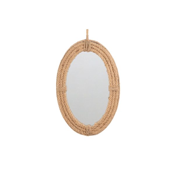 Wall mirror Romimex Natural 4 x 82 x 43 cm Oval Sale