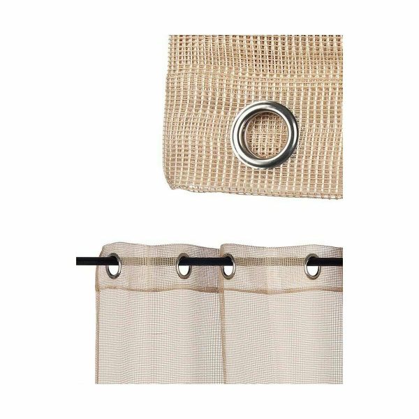 Curtain 140 x 260 cm Grille Beige (6 Units) Discount