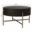 Centre Table Alexandra House Living Brown Wood Iron 80 x 50 x 80 cm For Discount