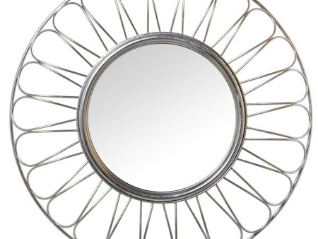 Wall mirror Alexandra House Living Silver Metal 6 x 77 x 78 cm Circular Online now