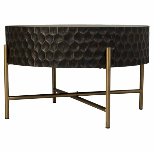 Centre Table Alexandra House Living Brown Wood Iron 80 x 50 x 80 cm For Discount