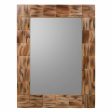 Wall mirror Alexandra House Living Natural 84 x 2 x 62 cm Rectangular For Sale