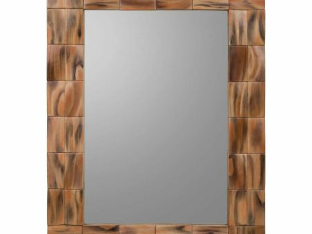 Wall mirror Alexandra House Living Natural 84 x 2 x 62 cm Rectangular For Sale