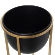 Planter Alexandra House Living Black Golden Metal 21 x 21 x 66 cm With support Cheap