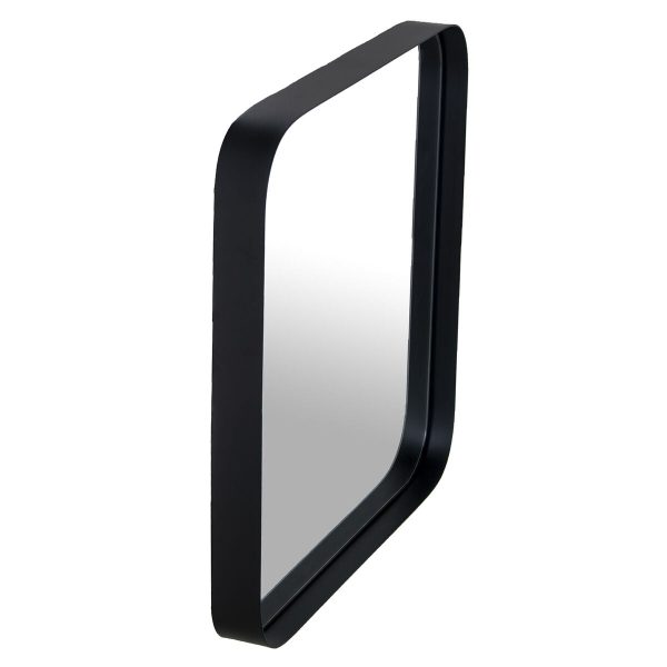 Wall mirror Alexandra House Living Black Metal Squared 4 x 37 x 37 cm Discount