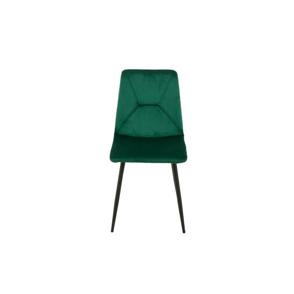 Chair Romimex Green Velvet Metal 45 x 89 x 55 cm Hot on Sale