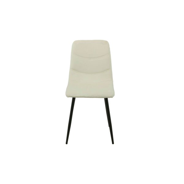 Chair Romimex White Velvet Metal 45 x 89 x 55 cm Fashion