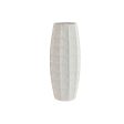 Vase Home ESPRIT White Metal 17 X 17 X 42,5 cm Hot on Sale