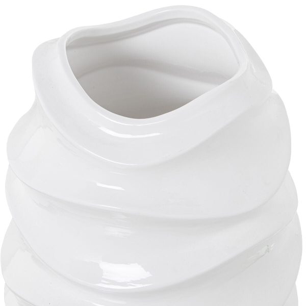 Vase Alexandra House Living White Ceramic Shiny 18 x 17 x 31 cm on Sale