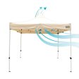 Gazebo Aktive Foldable Adjustable height Steel Polyester 420D Oxford Cream 300 x 320 x 300 cm Fashion