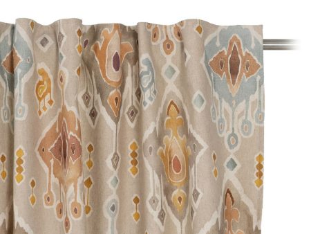 Curtain Beige Printed 140 x 270 cm Online now