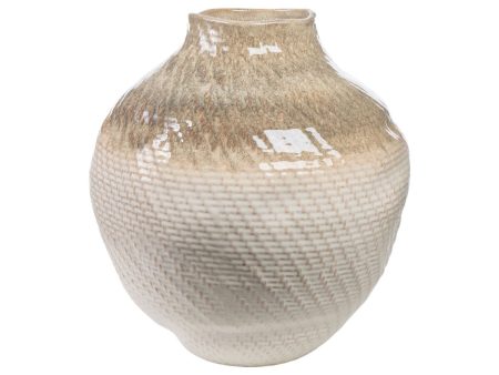 Vase Romimex Beige Porcelain 36 x 39 x 37 cm Sale