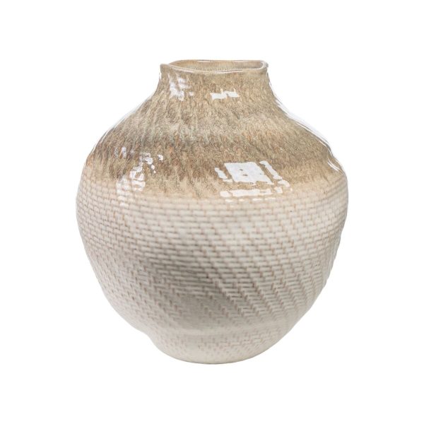 Vase Romimex Beige Porcelain 36 x 39 x 37 cm Sale