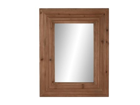 Wall mirror Home ESPRIT Brown Natural Modern 104 x 9 x 135 cm Fashion