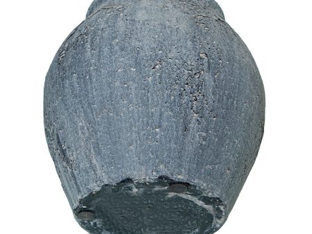 Vase Alexandra House Living Grey Ceramic 14 x 9 x 29 cm For Cheap