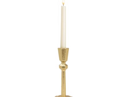 Candleholder Romimex Golden Resin 8 x 19 x 8 cm For Sale