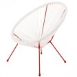 Garden sofa Acapulco 73 x 80 x 85 cm Red White Rattan Online