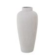 Vase Alexandra House Living White Ceramic 16 x 16 x 36 cm Online